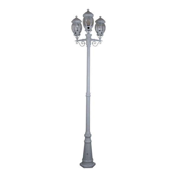 Vienna Post 3 Lights H2410mm White Aluminium - 15943