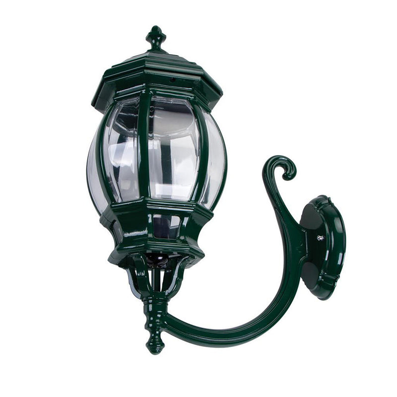 Vienna Outdoor Wall Lantern Up Bracket H625mm Green Aluminium - 16126