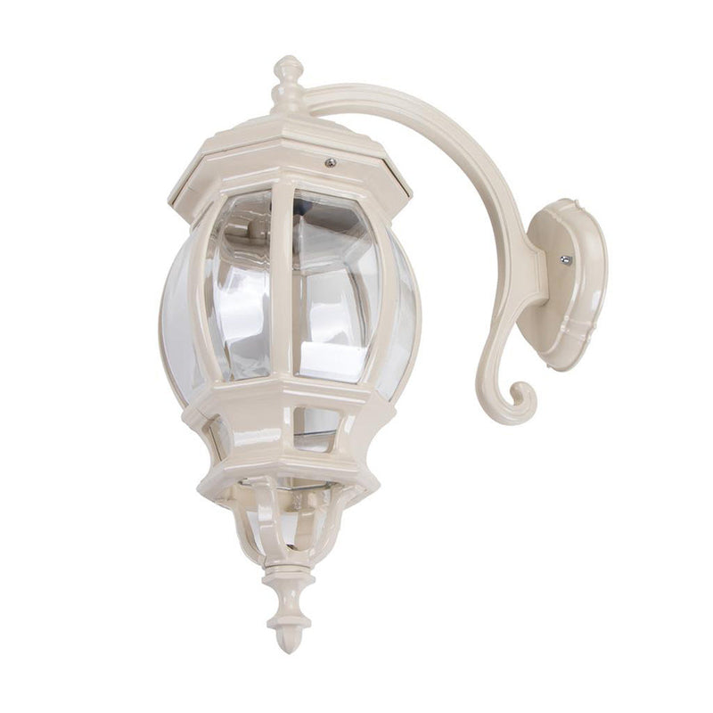 Vienna Outdoor Wall Lantern Down Bracket H625mm Beige Aluminium - 16128