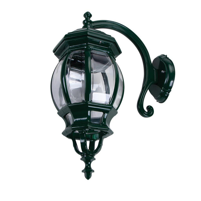 Vienna Outdoor Wall Lantern Down Bracket H625mm Green Aluminium - 16131