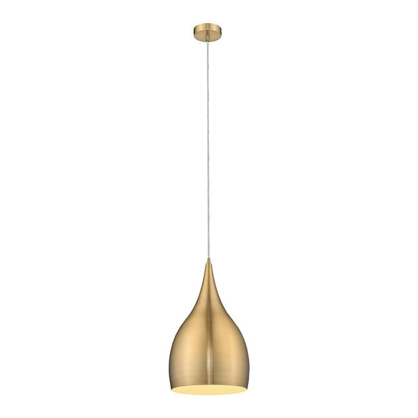 Jade Pendant Light W245mm Brushed Brass Metal - 31417