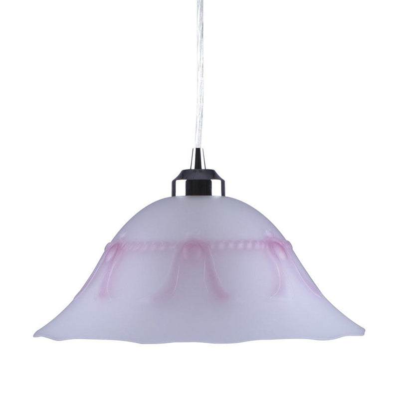 Lace Pendant Light W300mm Pink Glass - 91543