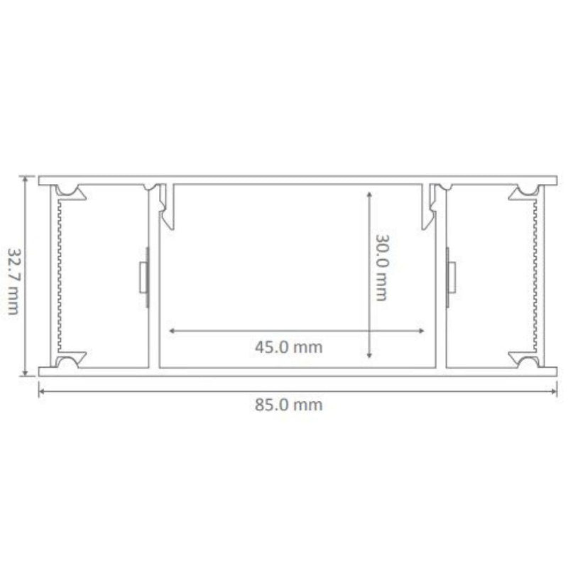 Lumaline Up & Down Wall Sconce W900mm Aluminium 4000K - 23652