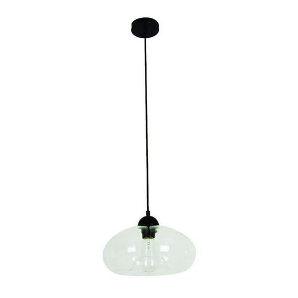 MASON 1 Light Pendant With Clear Oval Glass - MASON8