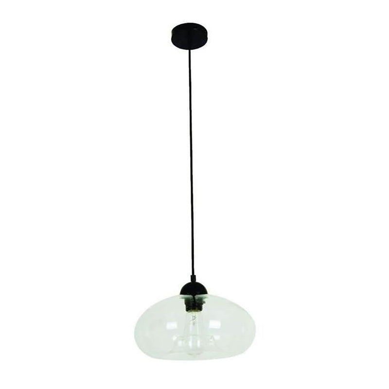 MASON 1 Light Pendant With Clear Oval Glass - MASON8