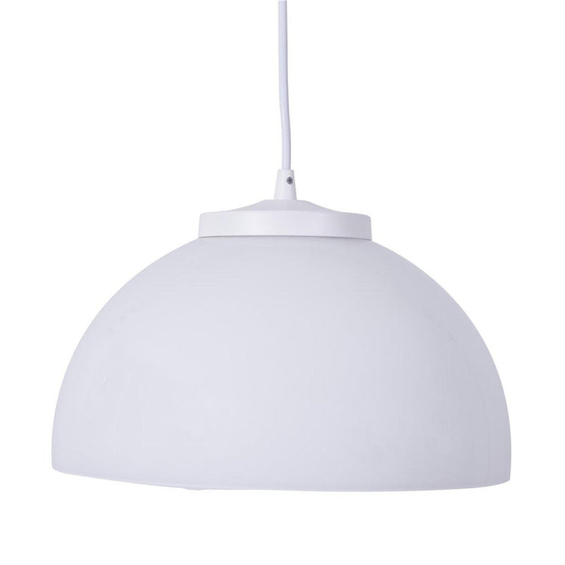 Moon Pendant Light Plain White Glass - 91563