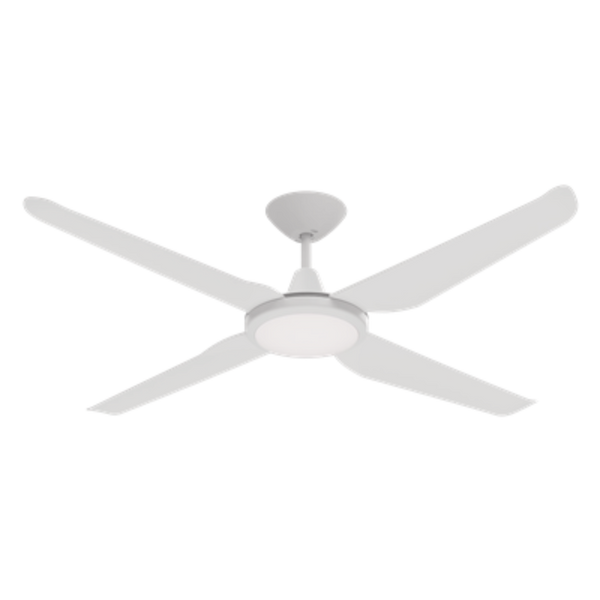 Motion DC Ceiling Fan 52" White LED Light White - 60051