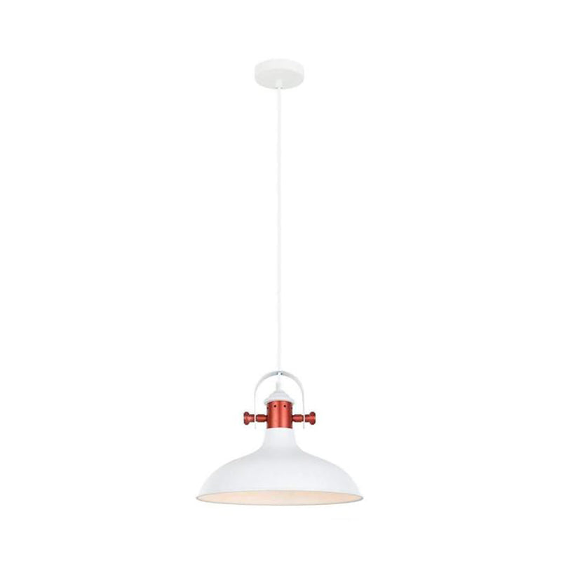 NARVIK White Dome With Copper Highlight 1 Light Pendant - NARVIK1