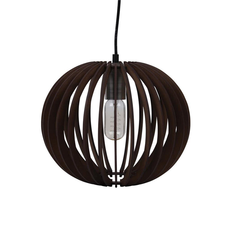 Puffin Pendant Light W300mm Brown Timber - 31016