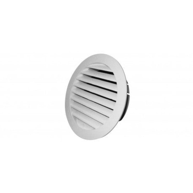 Standard Round Fixed Louvre Grille 125mm White - V125RDG