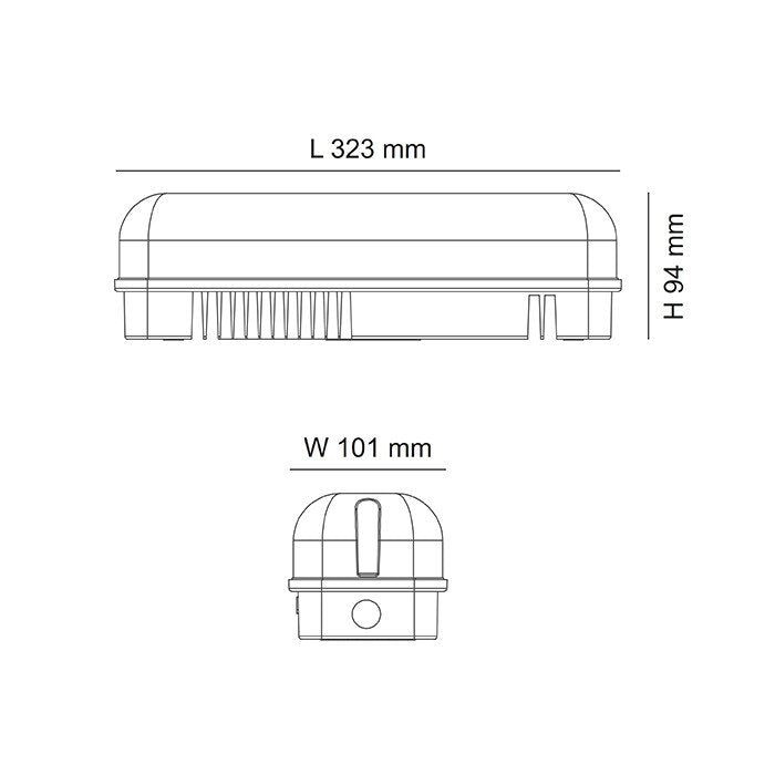 REC LED Bunker Light White 18W 4000K IP54 - SE7087L