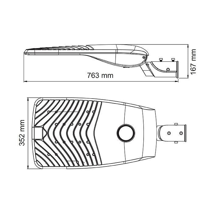 DRIVE SHP305 LED Street Light Black 70W 5000K IP66 - SHP305/70NDL/BK