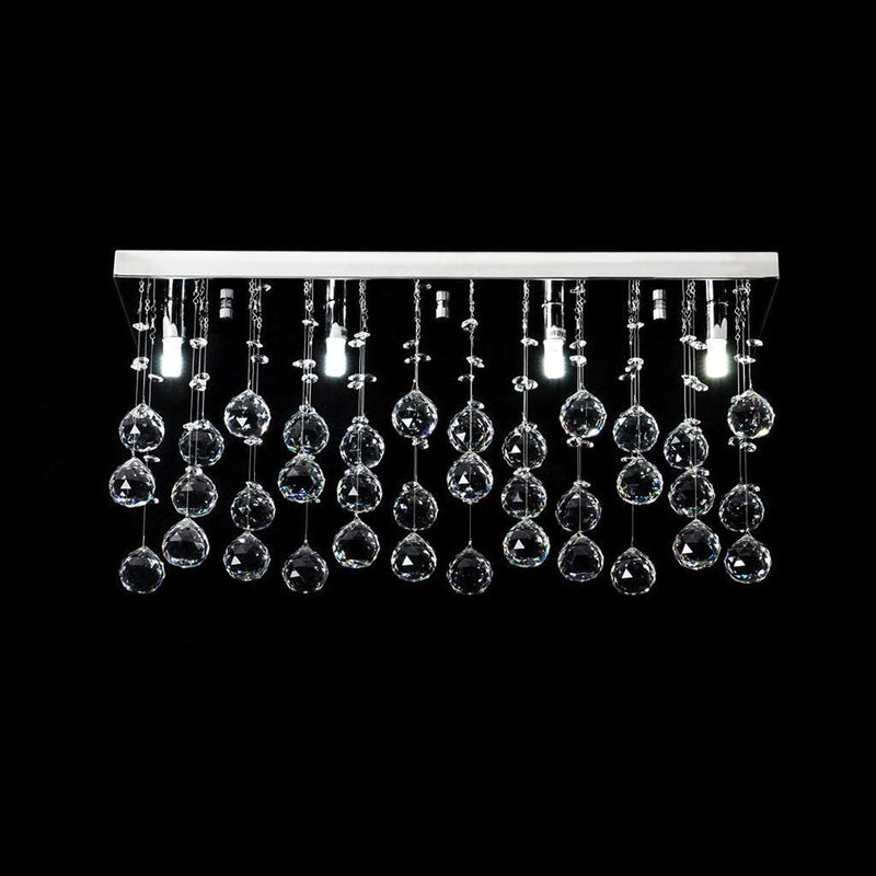 Starlight Ceiling Crystal 4 Lights CTC W600mm Chrome 5000K - 35032