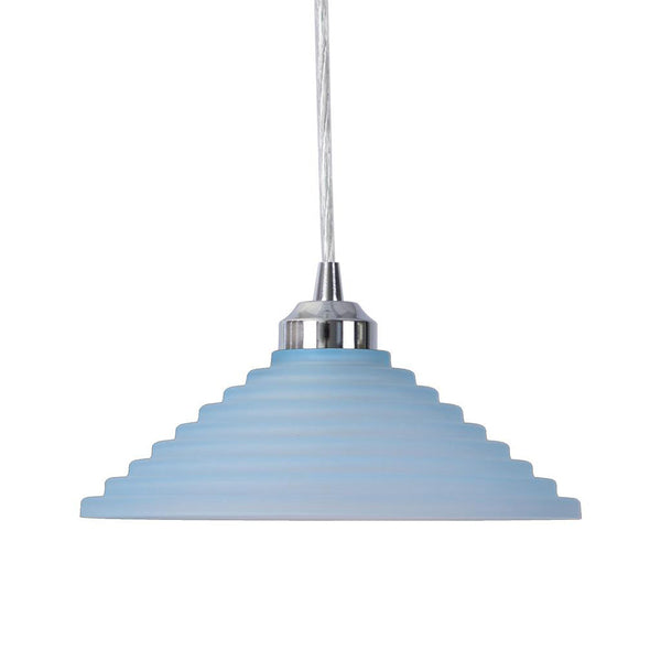 Step Pendant Light W250mm Blue Glass - 91520