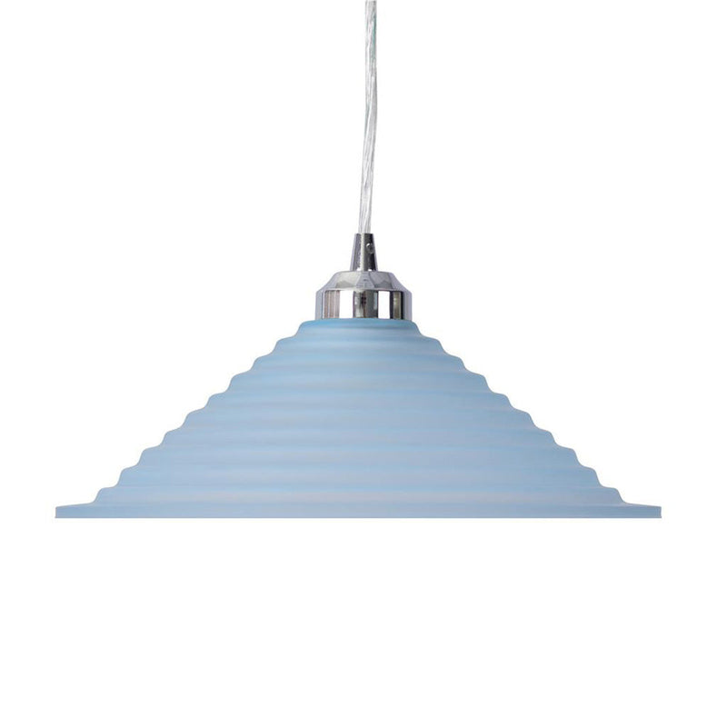 Step Pendant Light W300mm Blue Glass - 91524