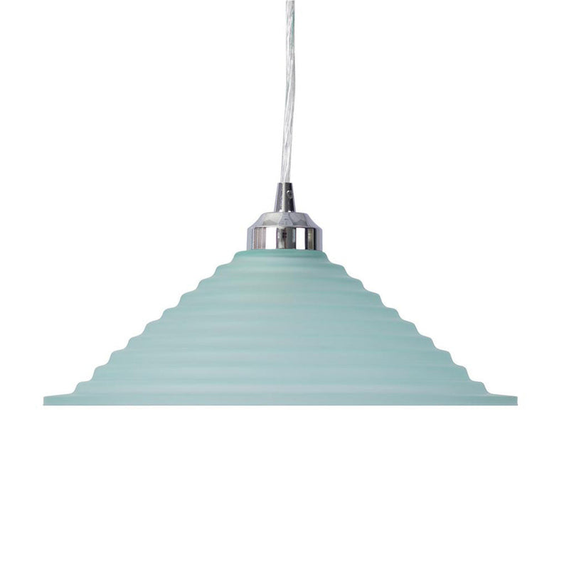 Step Pendant Light W300mm Green Glass - 91526