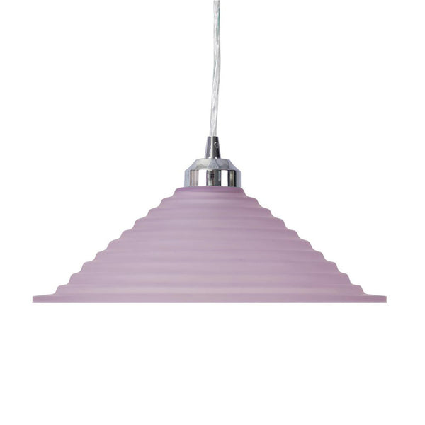 Step Pendant Light W300mm Pink Glass - 91527