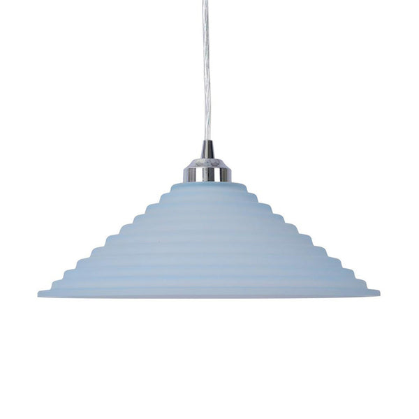 Step Pendant Light W350mm Blue Glass - 91528