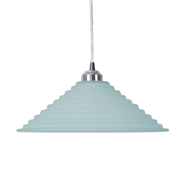 Step Pendant Light W350mm Green Glass - 91530