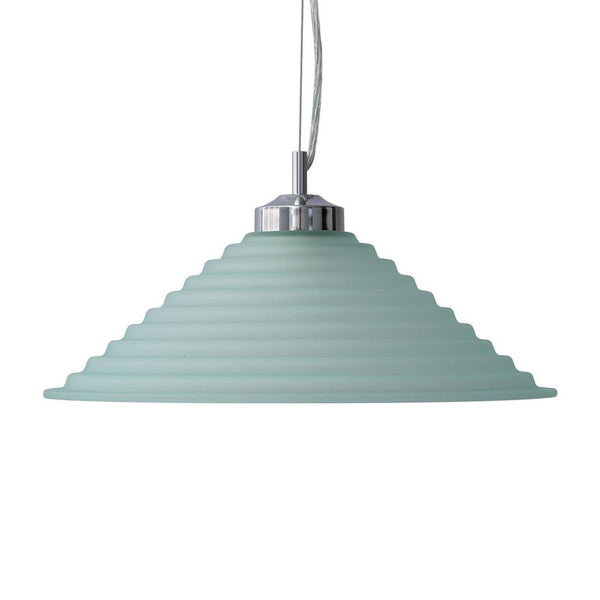 Step Pendant Light W400mm Green Glass - 91534