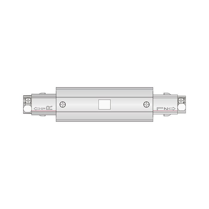 STR Straight Connector For Three Circuit Track Black