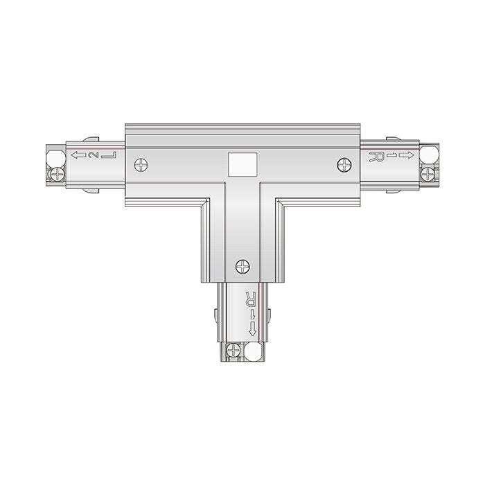 STR T-Shaped Connector For Three Circuit Track White