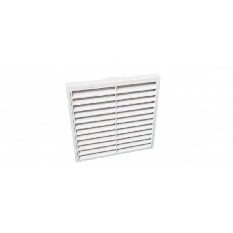 Standard Square Fixed Louvre Grille 100mm White - V100FL