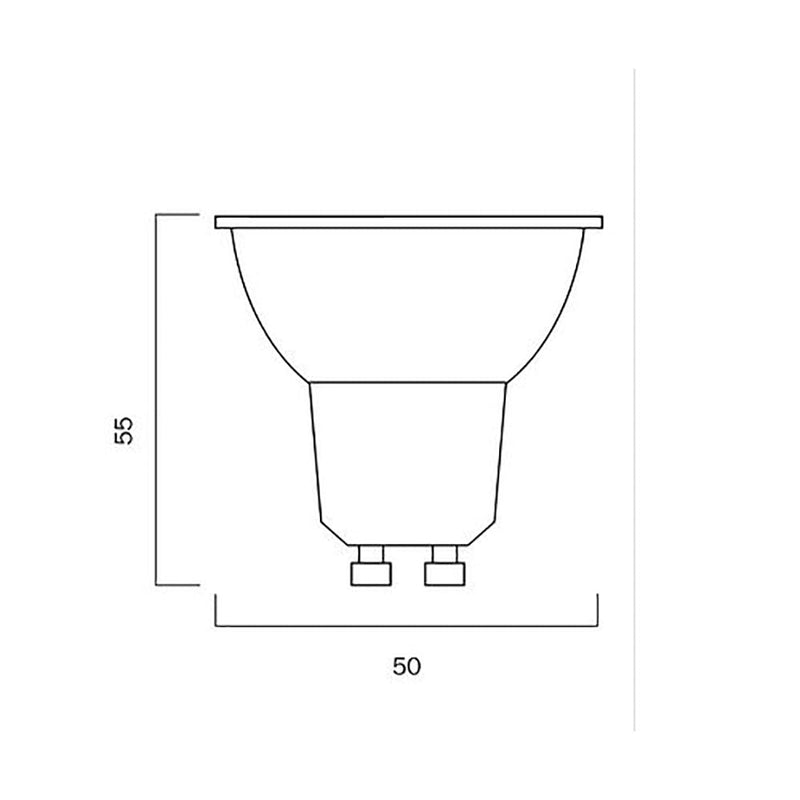 LED Globe GU10 240V 5W White Polycarbonate 3000K - GL GU10LED5LD-83