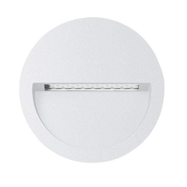 Zac Round Outdoor Step Light White Aluminium 3000K - 19733