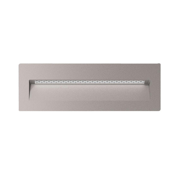 Zac Rectangular Outdoor Step Light Silver Aluminium 5000K - 19765