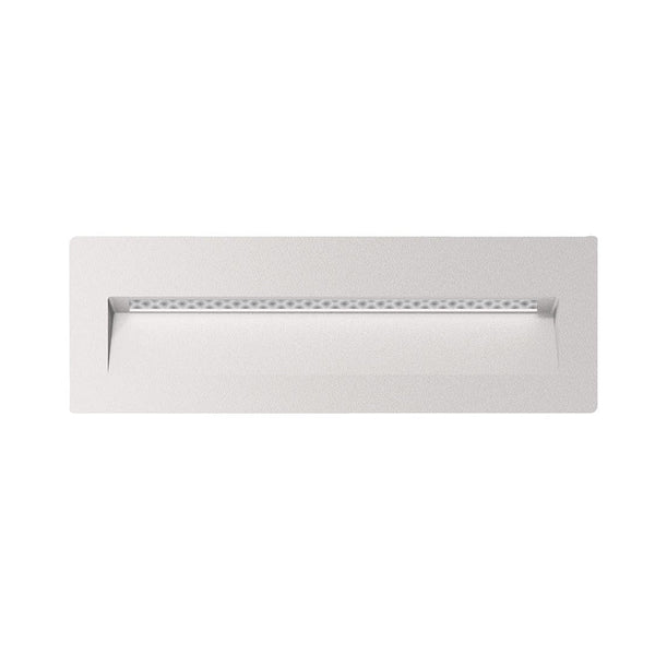 Zac Rectangular Outdoor Step Light White Aluminium 5000K - 19767