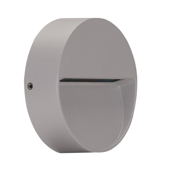 Zeke Round Outdoor Step Light 12V 4W Silver Aluminium 3000K - 19840