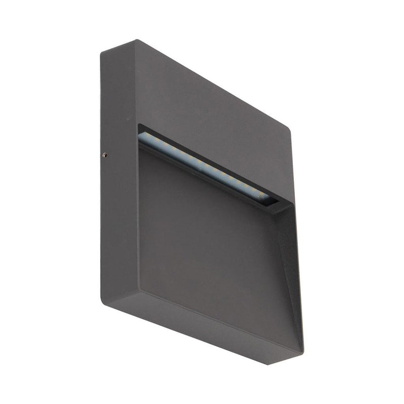 Zeke Square Outdoor Step Light Dark Grey Aluminium 5000K - 19493